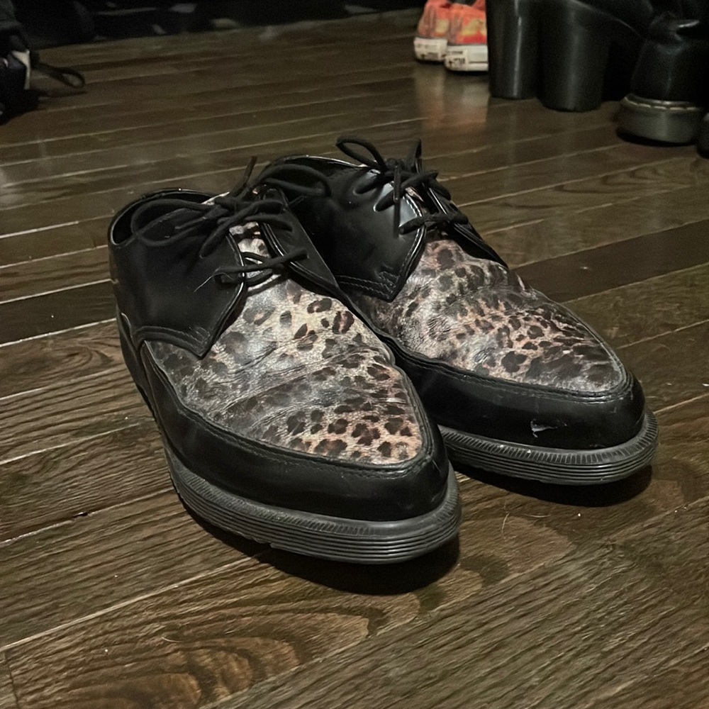 Dr. Marten Arien 3 Hole Leopard Creeper Style Oxfords